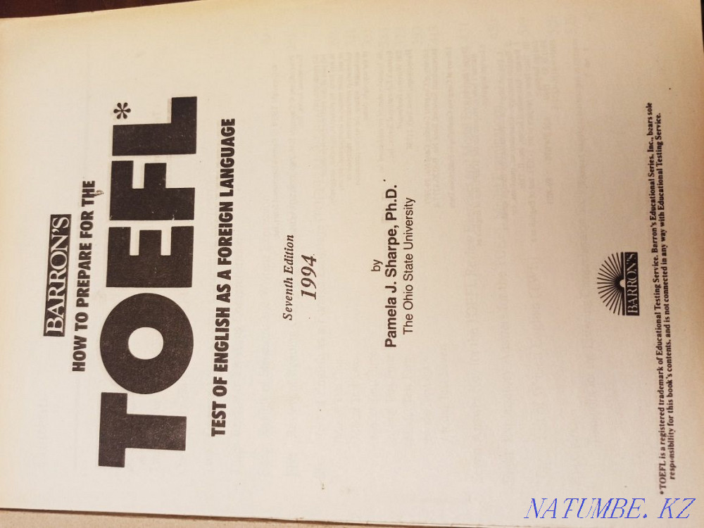 Toefl exam preparation book for sale Almaty - photo 2