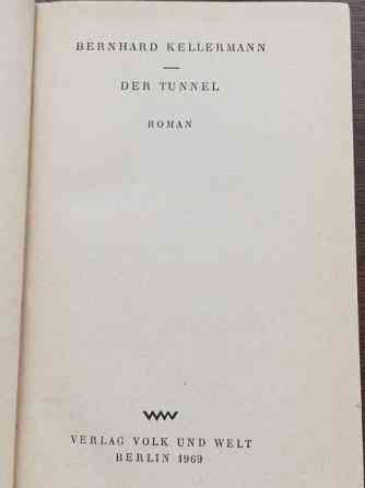 Bernhard Kellermann "Der Tunnel" - роман на немецком языке Astana