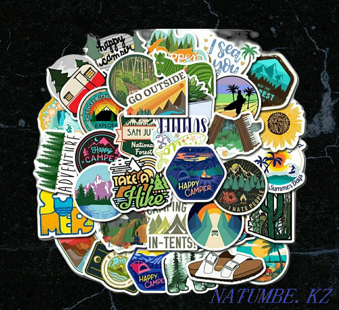 Stickers High quality vinyl stickers 60 pieces Almaty - photo 3