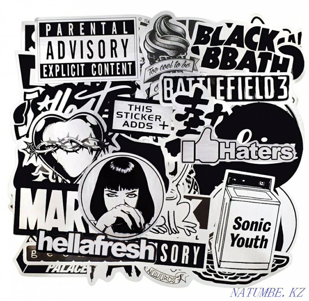 Stickers High quality vinyl stickers 60 pieces Almaty - photo 7