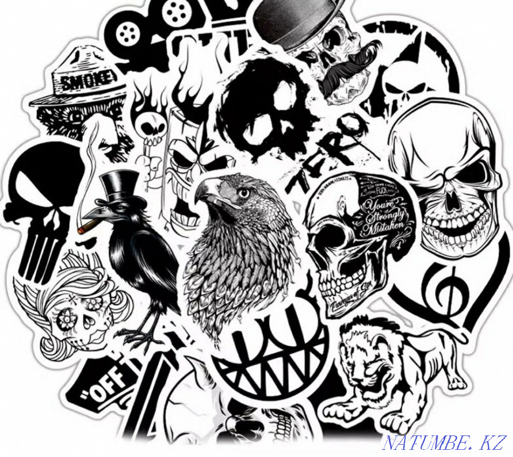 Stickers High quality vinyl stickers 60 pieces Almaty - photo 1