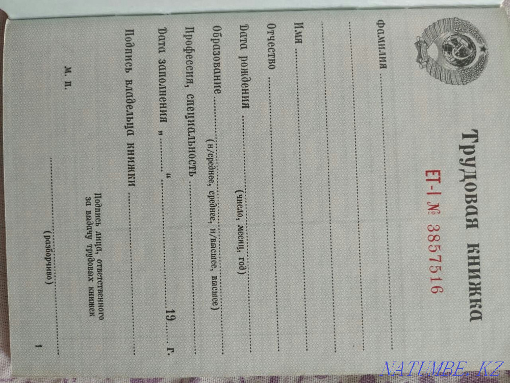 Labor with a rag cover, rough early Soviet left 7sh Almaty - photo 2