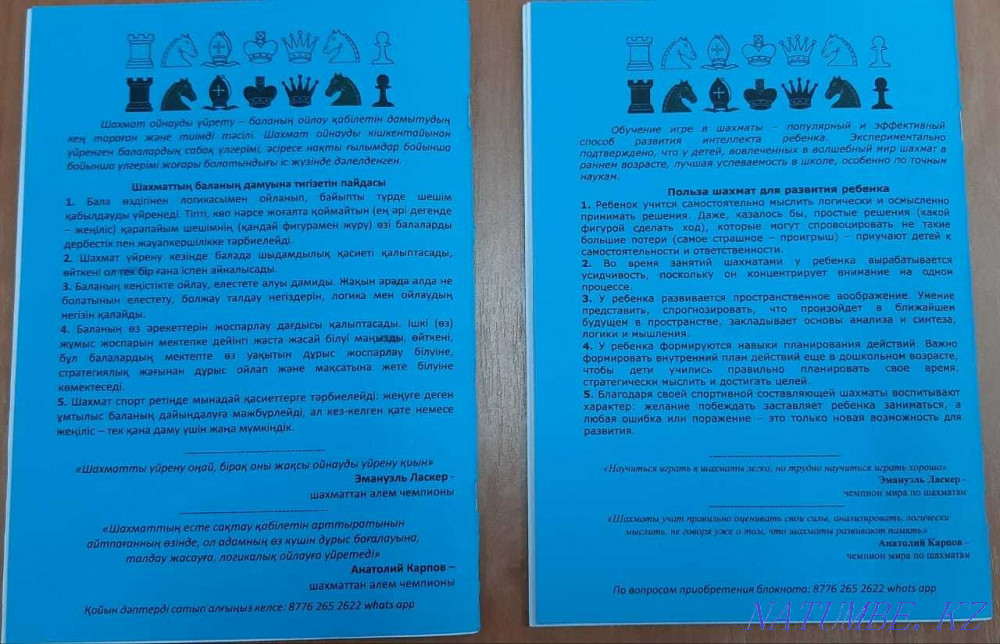 Шахматшы д?птері сатылады Астана - изображение 2