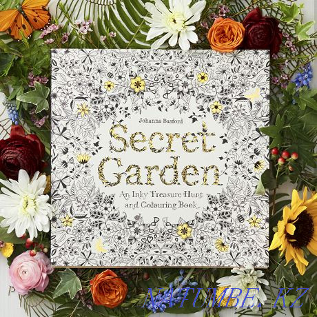Coloring antistress Secret Garden in a set of 4 books Almaty - photo 2