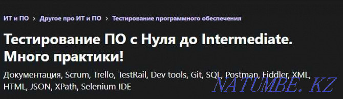 Курс: [Udemy] Бағдарламалық жасақтаманы нөлден тексеру құралы. Көп жаттығу! (2022)  Алматы - изображение 1