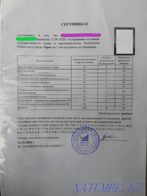 Pass tests for civil service and OLK. Gostest. civil service Almaty - photo 2