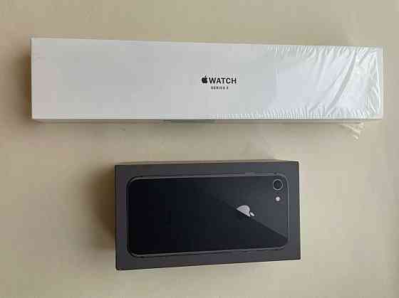 Продам iPhone 8-64gb и apple watch 3-38mm 90000тг Нуркен