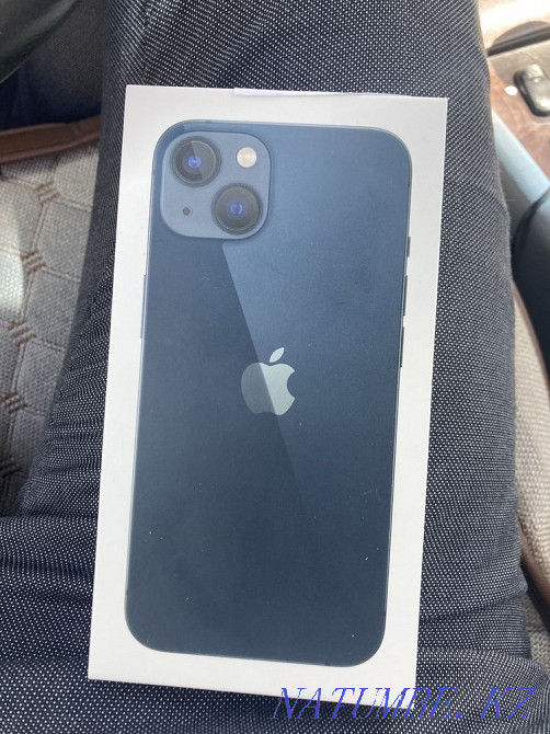 I will sell a new iPhone 13, black color for 128GB, a purchase receipt on hand Karagandy - photo 1