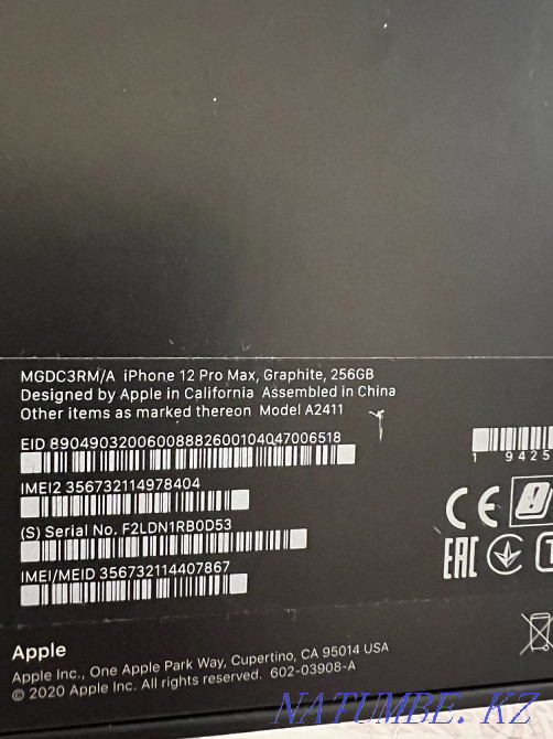 Iphone 12 Pro Max, Graphite, 256 Gb, used Almaty - photo 5
