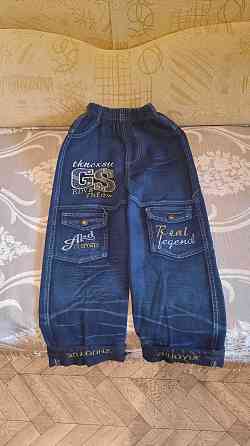 Джинсовые брюки на мальчика 10-12 лет. Цена 1700 тг. В отличном сост. Aqsu