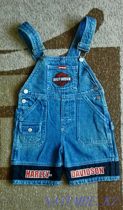 Джинсовый комбинезон Harley Davidson (оригинал) на 2-3 года Уральск - изображение 1