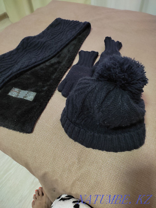 A set for a boy's hat, scarf, gloves firm brand Next Kostanay - photo 1