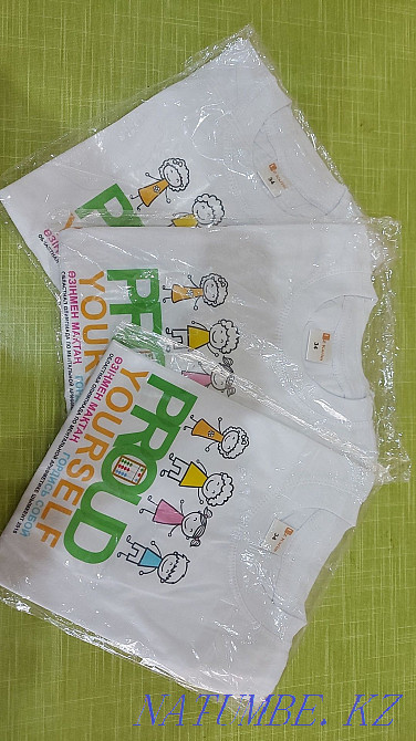 Логотипі бар жаңа ақ футболкалар  - изображение 2