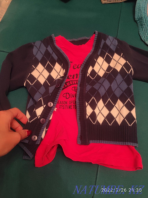 Cardigan for a boy 12-24 Almaty - photo 1