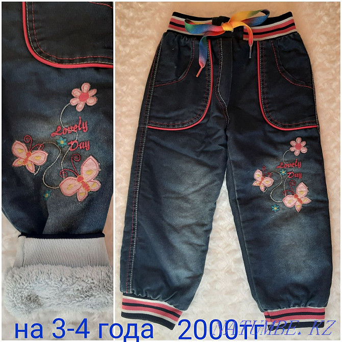 I will sell two used jeans for a girl 3-4 years old, scroll through the photo. Ekibastuz - photo 1