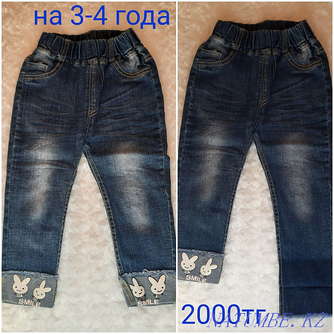 I will sell two used jeans for a girl 3-4 years old, scroll through the photo. Ekibastuz - photo 2