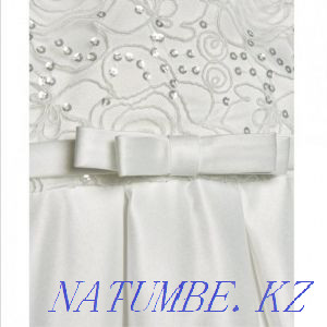 white dress with bow and sequins with shiny sequins 98-116 Almaty - photo 2