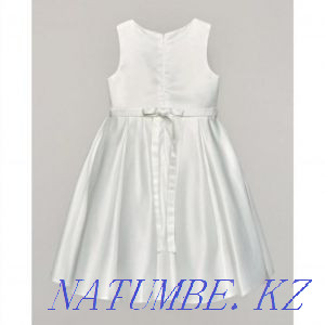 white dress with bow and sequins with shiny sequins 98-116 Almaty - photo 3