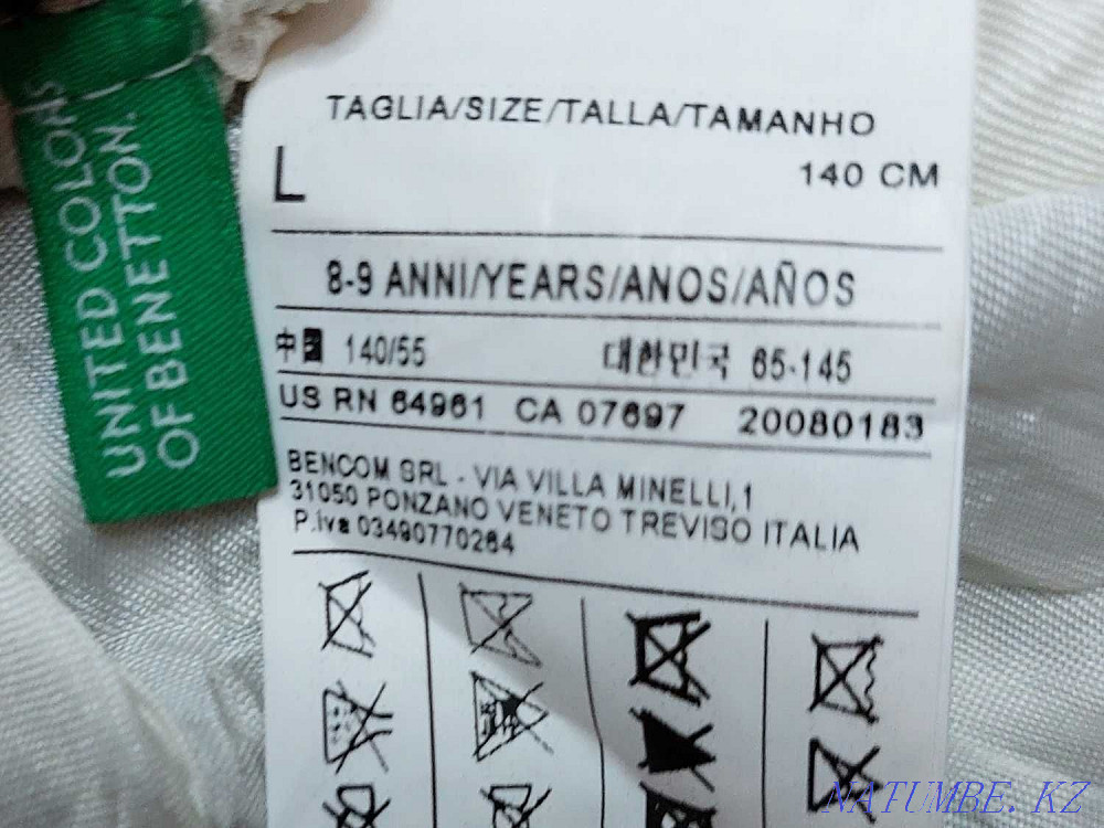 Продам платье BENETTON на 8-9 лет (140 см) в отл. состоянии за 2500тг! Караганда - изображение 5