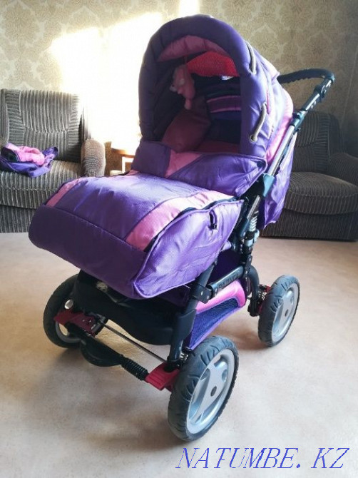 Коляска Зима -Лето супер прочная продам, колеса большие Астана - изображение 5