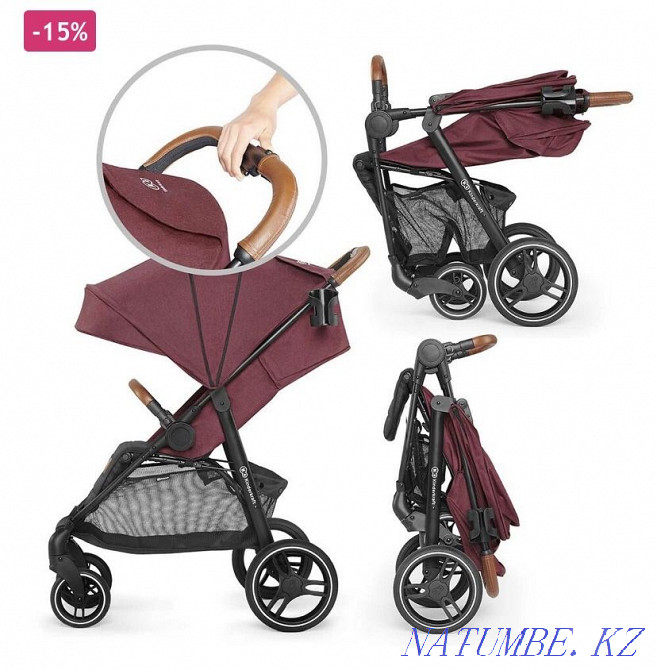 Продам коляску Kindercraft Grande 2020 Burgundy Атырау - изображение 8