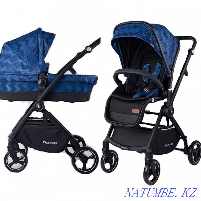 Stroller Babykiss Shuttle 2 in 1 blue, selling for 40.000 Ust-Kamenogorsk - photo 1