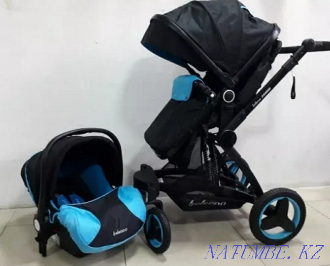 Sell stroller transformer 3 in 1 Belecco in black and blue. Чапаево - photo 1