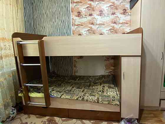 Кровать двухъярусная со шкафом и шкаф  Степногорск