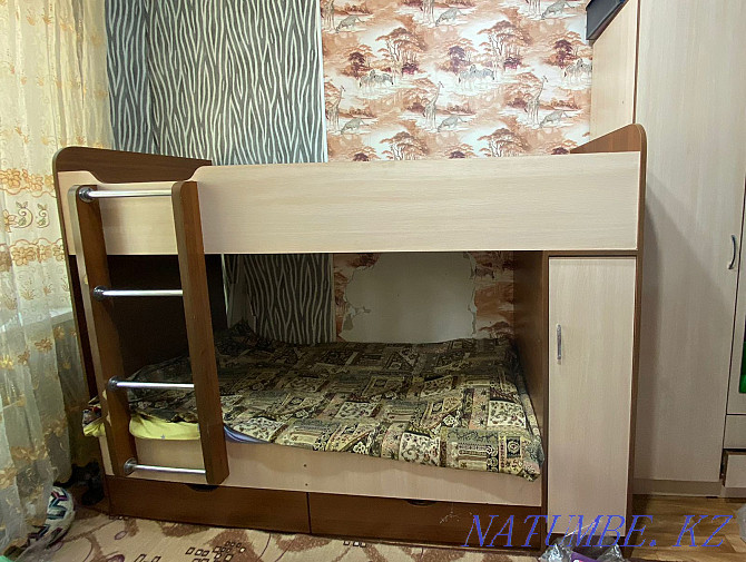 Кровать двухъярусная со шкафом и шкаф Степногорск - изображение 1