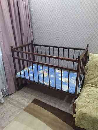 Продается детская деревянная кровать в хорошем состояние б.у Kostanay