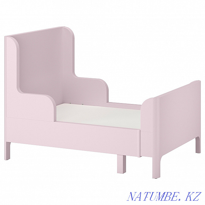 IKEA BUSUNGE Extendable bed, light pink 80x200 cm Shymkent - photo 2