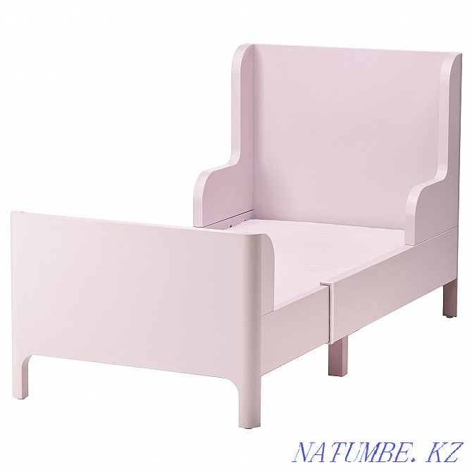 IKEA BUSUNGE Extendable bed, light pink 80x200 cm Shymkent - photo 1