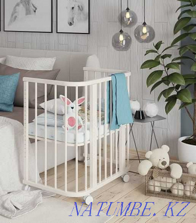Приставная кроватка Эстель 5 в 1+матрас, детская кровать манеж Алматы Актобе - изображение 3