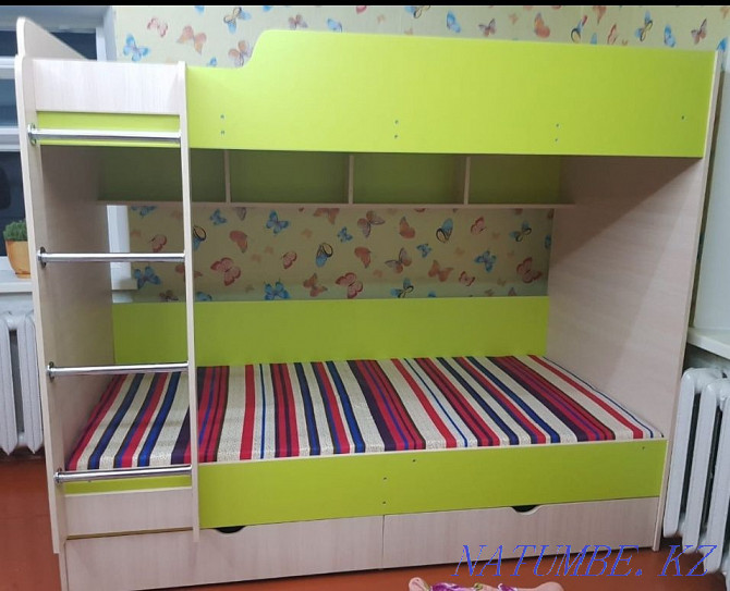 Кровать детская двухъярусная двухярусная новая манеж Акбулак - изображение 4