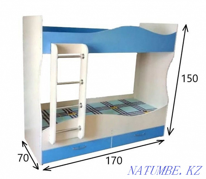 Кровать детская двухъярусная двухярусная новая манеж Акбулак - изображение 3
