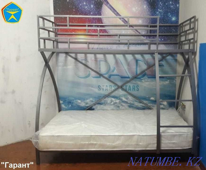 Bunk metal bed (bunk). Installment Caspi. Almaty - photo 4