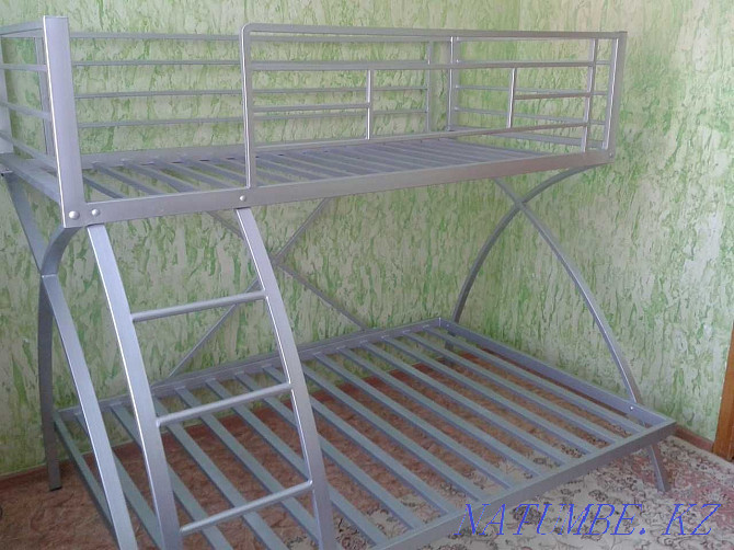 Bunk metal bed (bunk). Installment Caspi. Almaty - photo 5