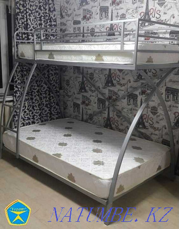 Bunk metal bed (bunk). Installment Caspi. Almaty - photo 3