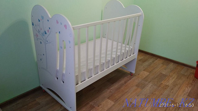 Sell baby bed with mattress Almaty - photo 1