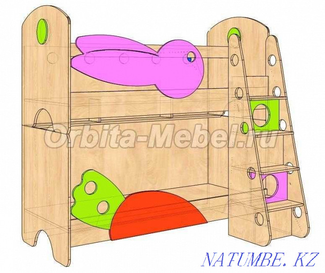 Two-tier children's bed modular 