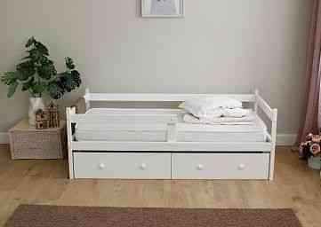 Кровать детская TOMIX HONEY (Белый), материал: массив березы. 160x80см 