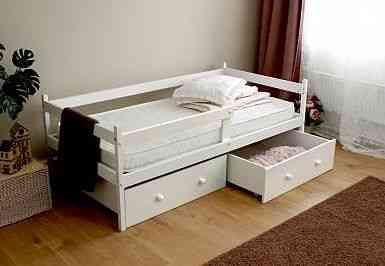 Кровать детская TOMIX HONEY (Белый), материал: массив березы. 160x80см 