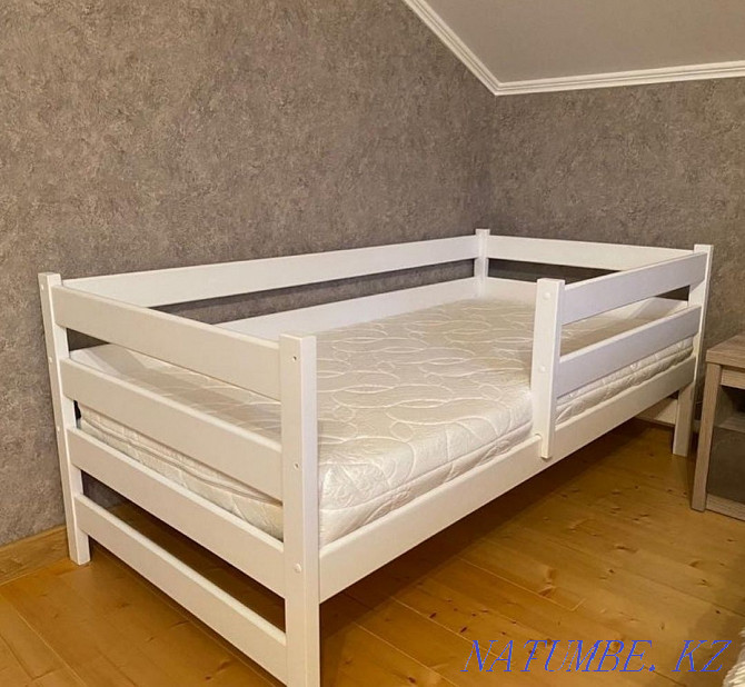 Children's bed Russia solid birch orthopedic mattress set Балыкши - photo 2