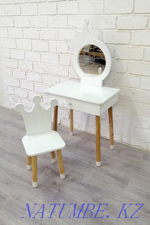 Dressing table with a mirror children's sofa closet coupe nightstand Almaty - photo 5