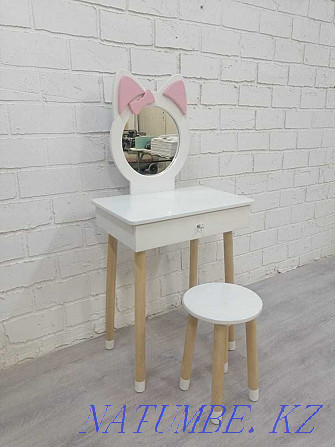 Dressing table with a mirror children's sofa closet coupe nightstand Almaty - photo 1