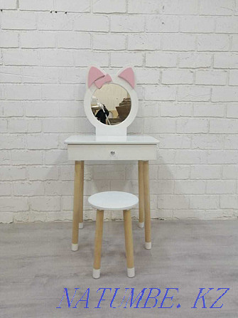 Dressing table with a mirror children's sofa closet coupe nightstand Almaty - photo 2