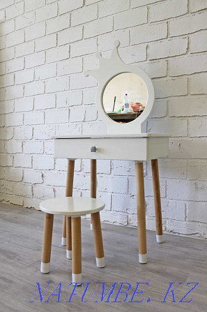 Dressing table with a mirror children's sofa closet coupe nightstand Almaty - photo 4