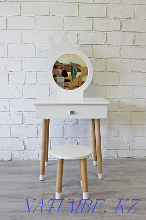 Dressing table with a mirror children's sofa closet coupe nightstand Almaty - photo 3