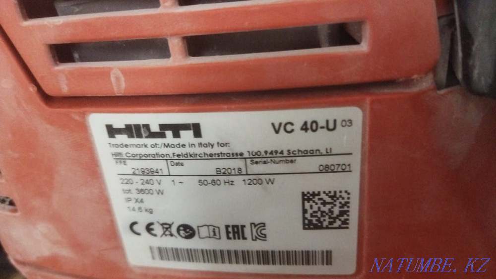 Hilti industrial vacuum cleaner for sale Aqtobe - photo 2