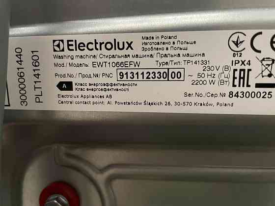 Продам Стиральную машину Electrolux EWT 1066 EFW Нуркен